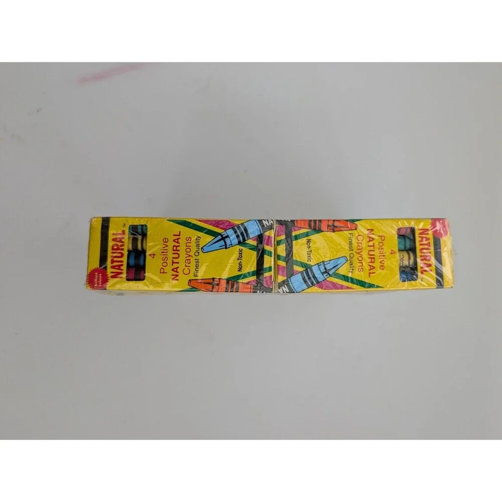 Vintage Positive Natural Crayons 4-Pack Bulk Lot Approx 48 Boxes Restaurant Kids